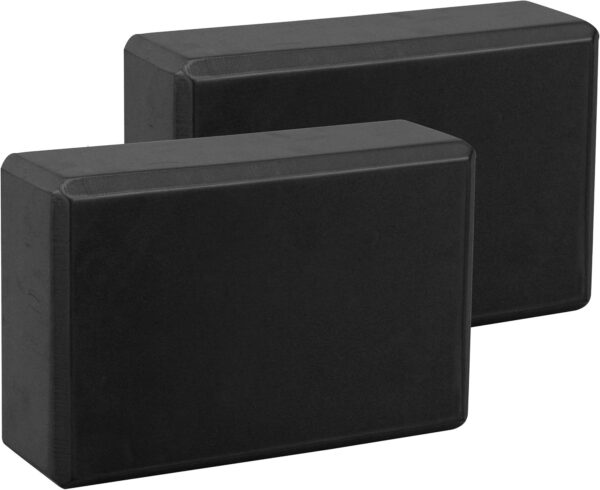 EXERZ Yoga Blocks 2pcs Gym Bricks High Density EVA Foam -Comfortable Fitness Yoga Bricks, Anti-Slip, Lightweight and Travel Friendly Pilates Practice